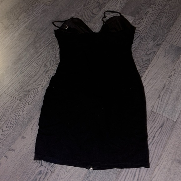 Haute Monde Black zipper Body con Mini Dress Sz M - Picture 5 of 12